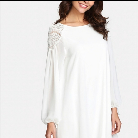 ♥️New BKMGC Lace bishop sleeve dress S/M - Picture 2 of 10